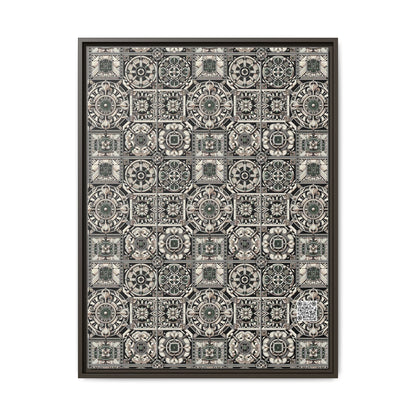Cyber Garden Party Tech Garden Extravaganza Matte Canvas, Framed (multi-Color) - 8404 Design-45 A