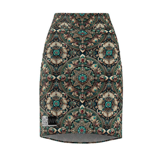 Neo-Dandyism Modern Dandy Streetwear Women's Pencil Skirt - 8404 Design-56
