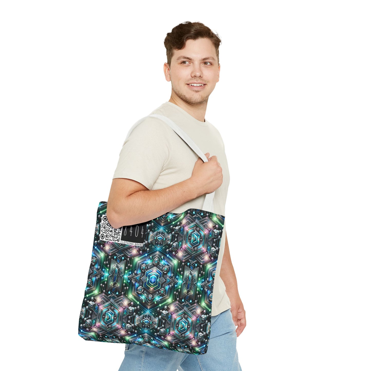 Tech-Infused Futurism Futuristic Tech Tote Bag - 8404 Design-63