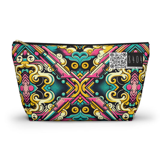 Neon Pop Art Revival Pop Culture Retro Accessory Pouch W T-Bottom - 8404 Design-59