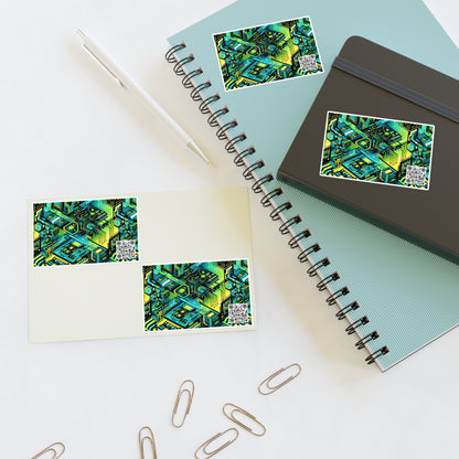 Tech-Infused Neon Tech-Forward Streetwear Sticker Sheets - 8404 Design-38
