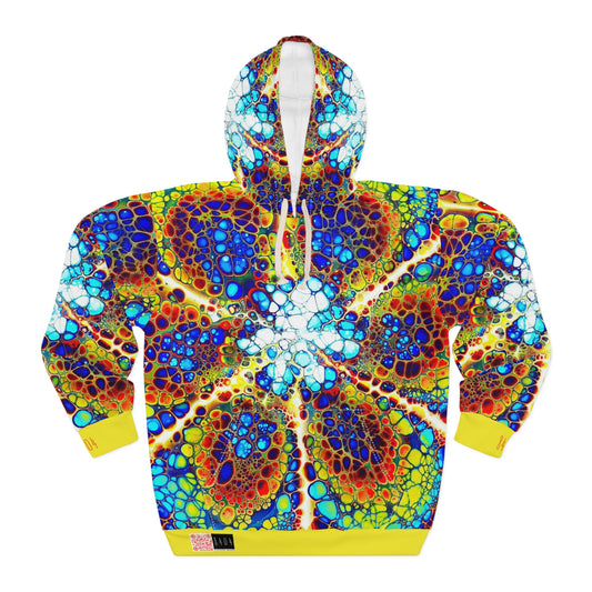 8404's Unisex Adult "Fusion Flower in Yellow" Fashion Pullover Hoodie