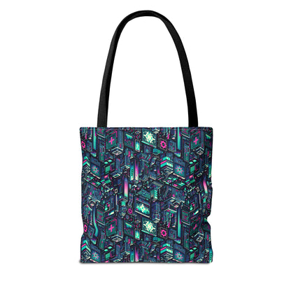 Digital Rebellion Tech-Inspired Streetwear Tote Bag - 8404 Design-58