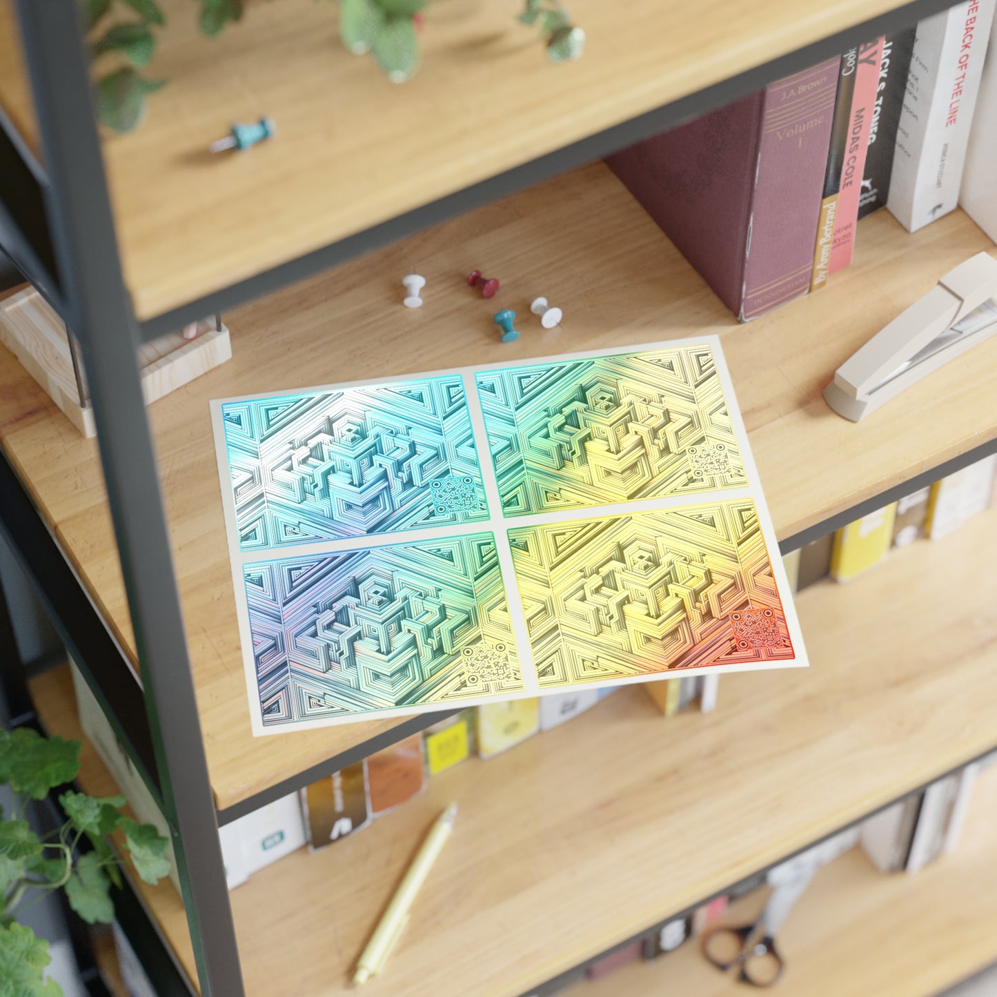 Tech Illusion Graphics Futuristic Artistry Sticker Sheet - 8404 Design-52