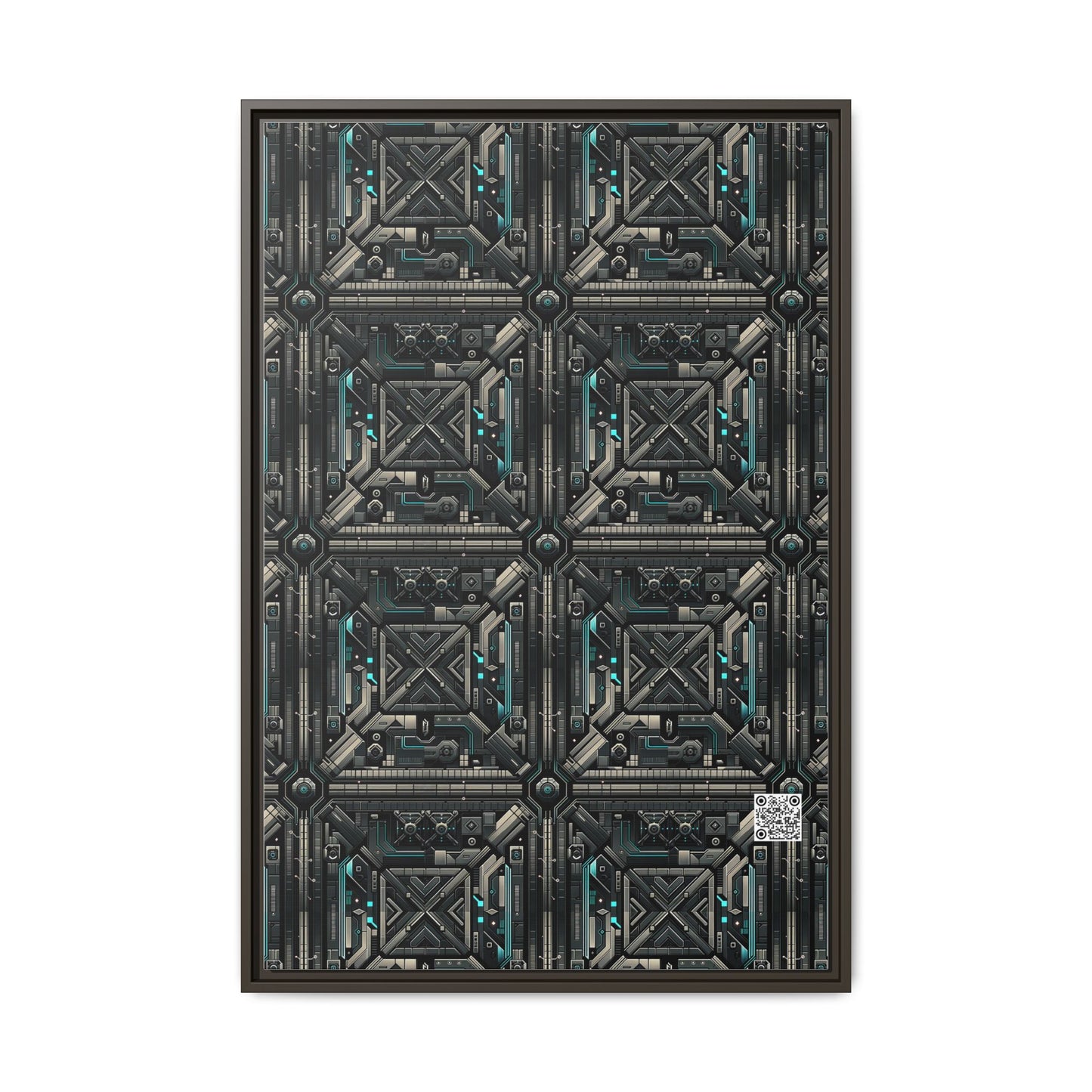 Tech Noir Futuristic Tech Aesthetic with a Dark Twist Matte Canvas, Framed (multi-color) - 8404 Design-59 A