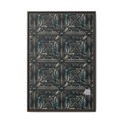 Tech Noir Futuristic Tech Aesthetic with a Dark Twist Matte Canvas, Framed (multi-color) - 8404 Design-59 A
