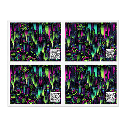 Tech Noir Graphics Futuristic Tech Aesthetics Sticker Sheets - 8404 Design-45