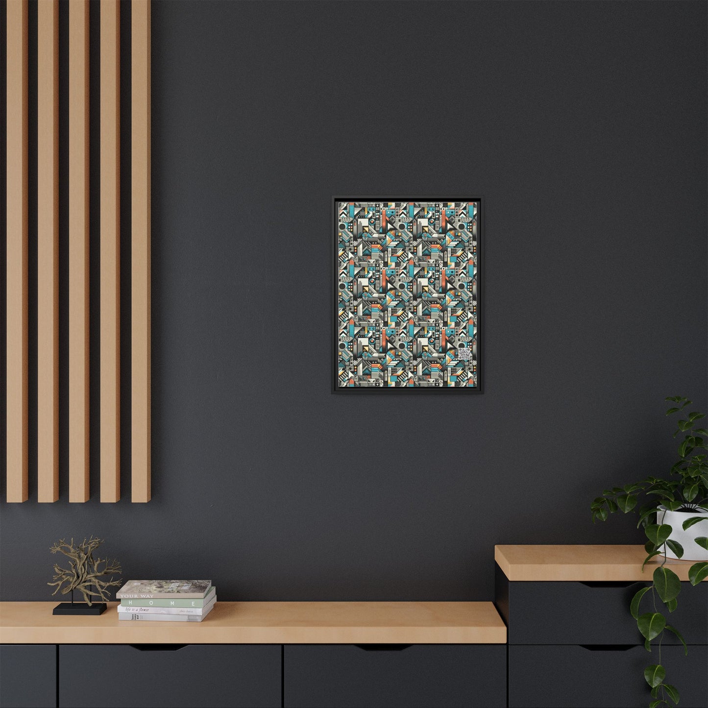 Digital Street Art Urban Street Style Matte Canvas, Framed (multi-color) - 8404 Design-81 A