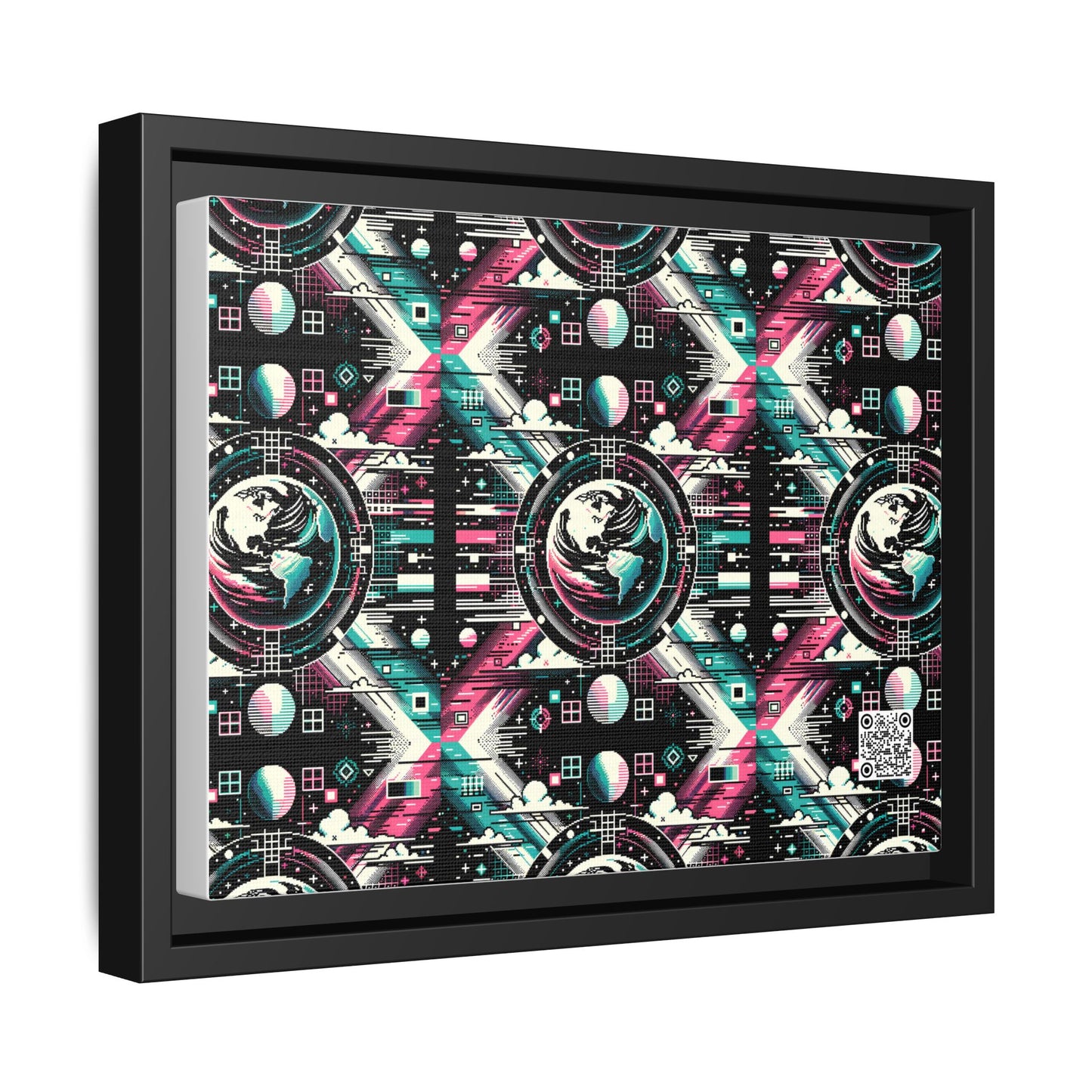 Digital Artistry Digital-native Streetwear Matte Canvas, Framed (multi-color) - 8404 Design-62 A
