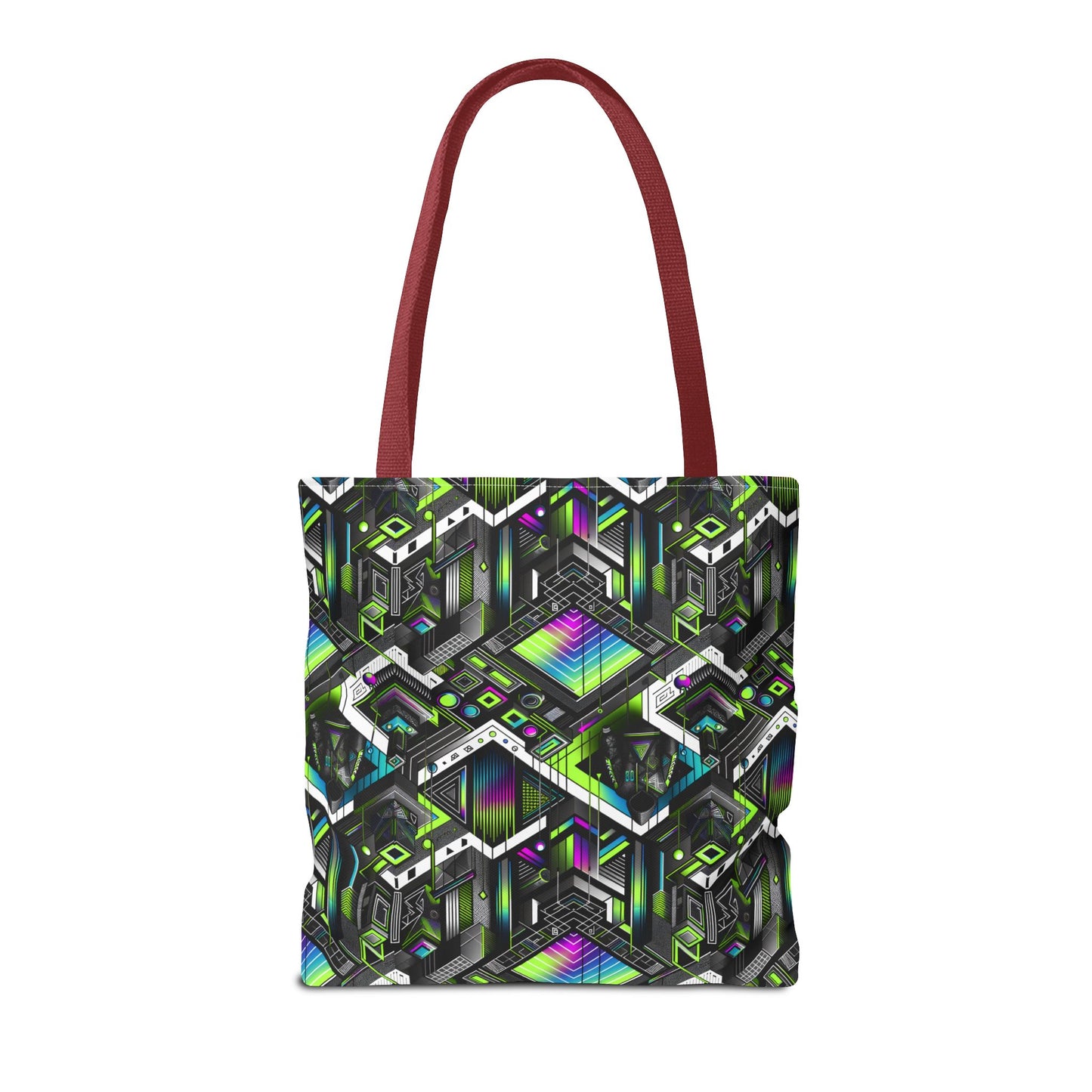 Retro Futurism Graphics Tech-Forward Streetwear Tote Bag - 8404 Design-52