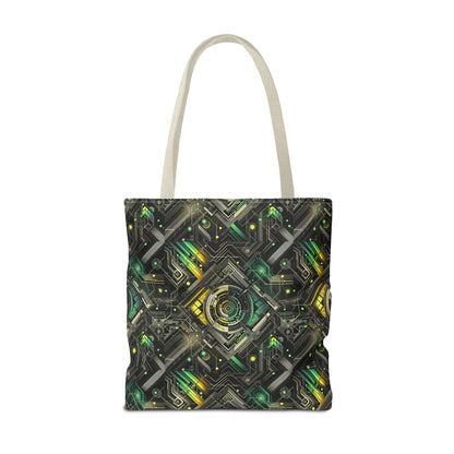 Tech Noir Graphics Tech-Inspired Streetwear Tote Bag - 8404 Design-57