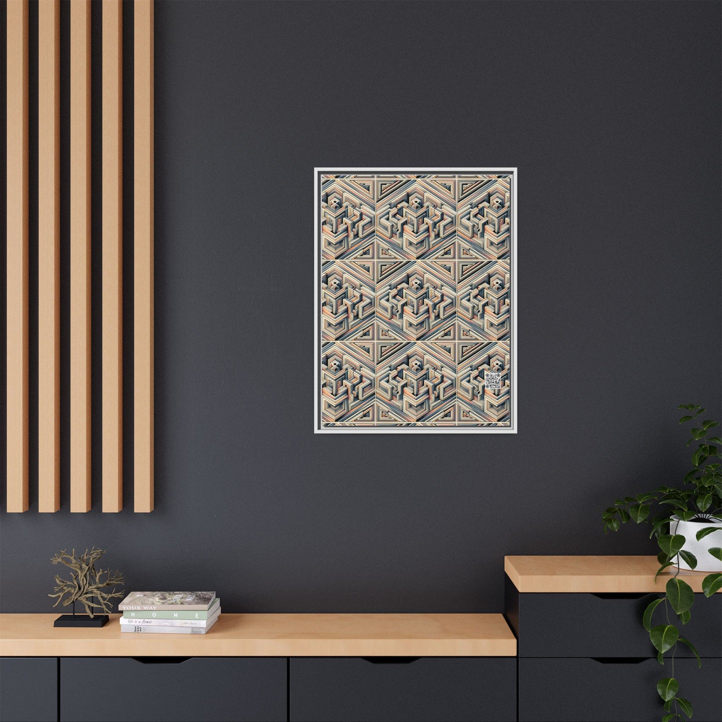 Tech Illusion Graphics Futuristic Artistry Matte Canvas, Framed (multi-color) - 8404 Design-52 A