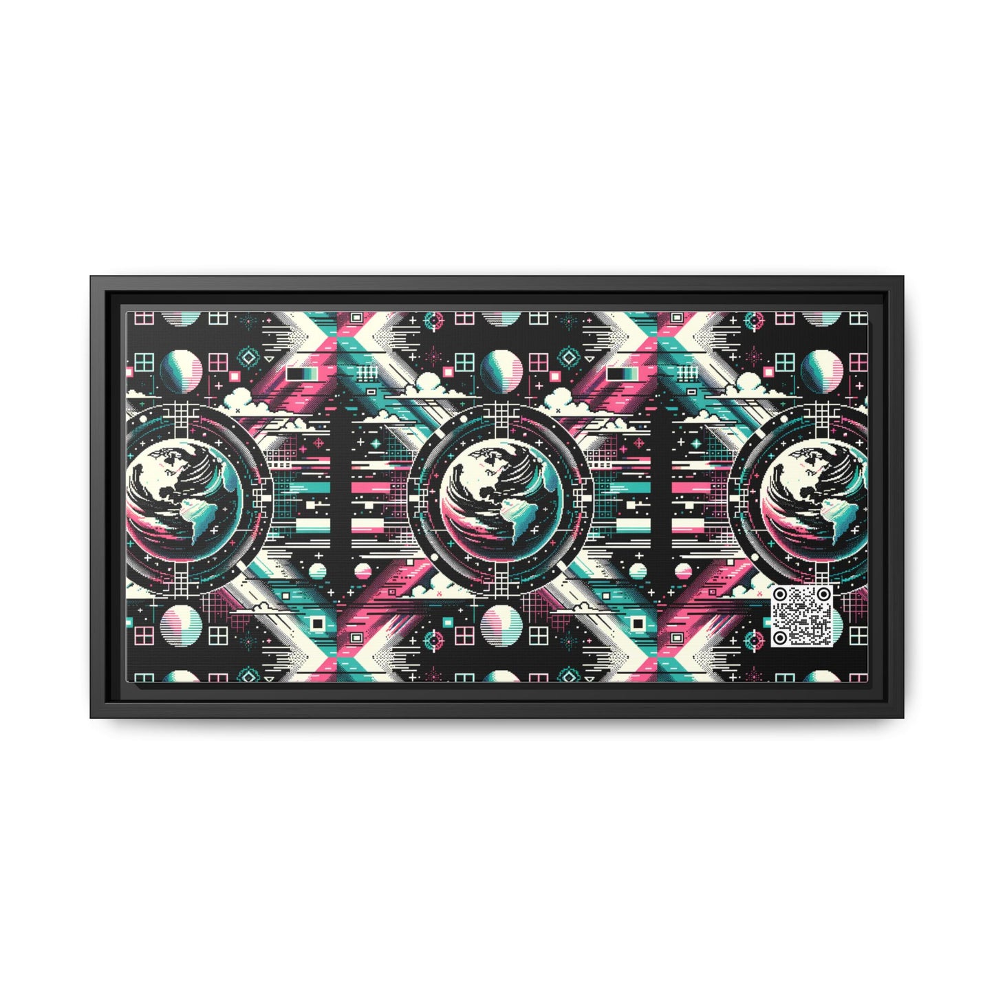 Digital Artistry Digital-native Streetwear Matte Canvas, Framed (multi-color) - 8404 Design-62 B