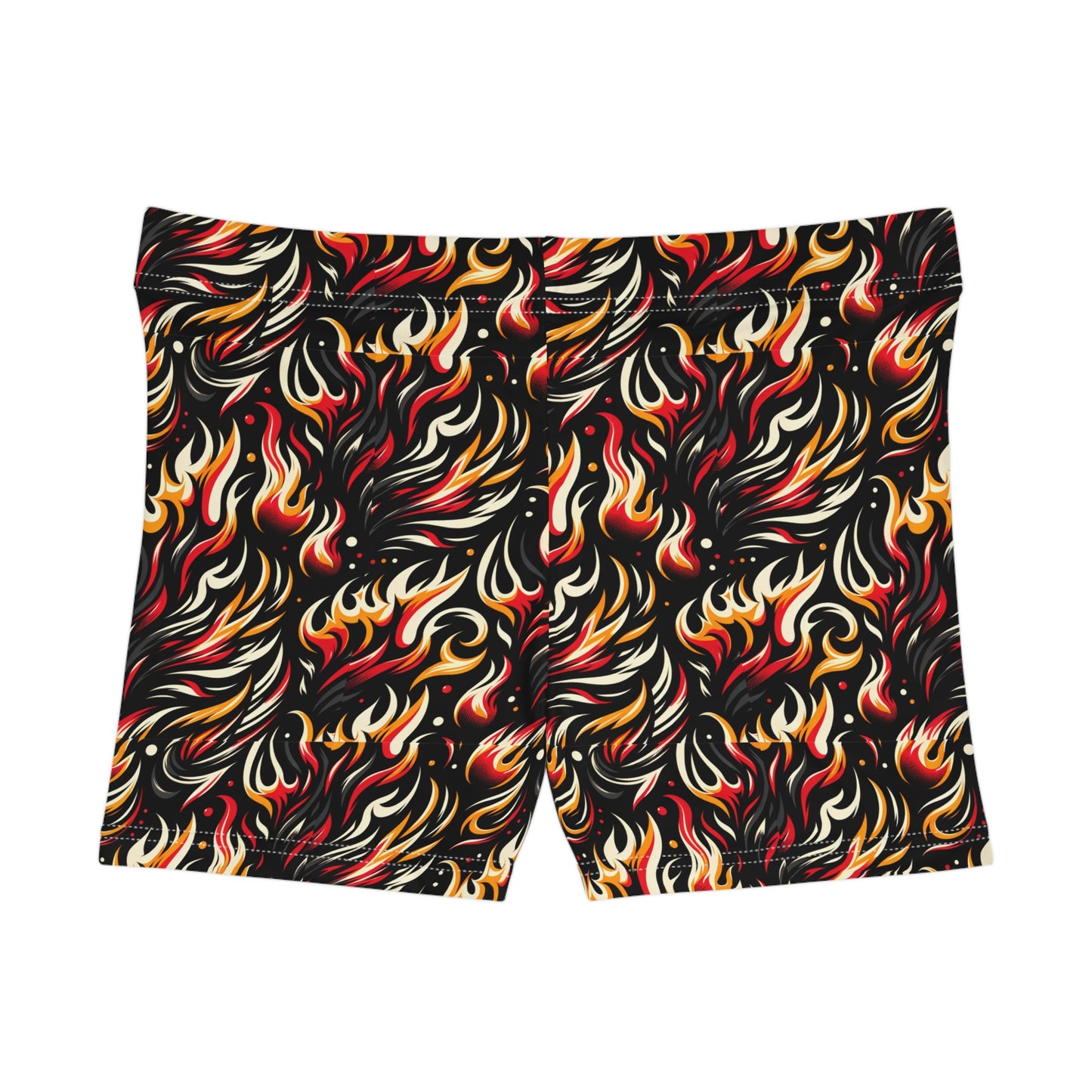 Fire & Flames Bold Streetwear Statement Women's Shorts - 8404 Design-60