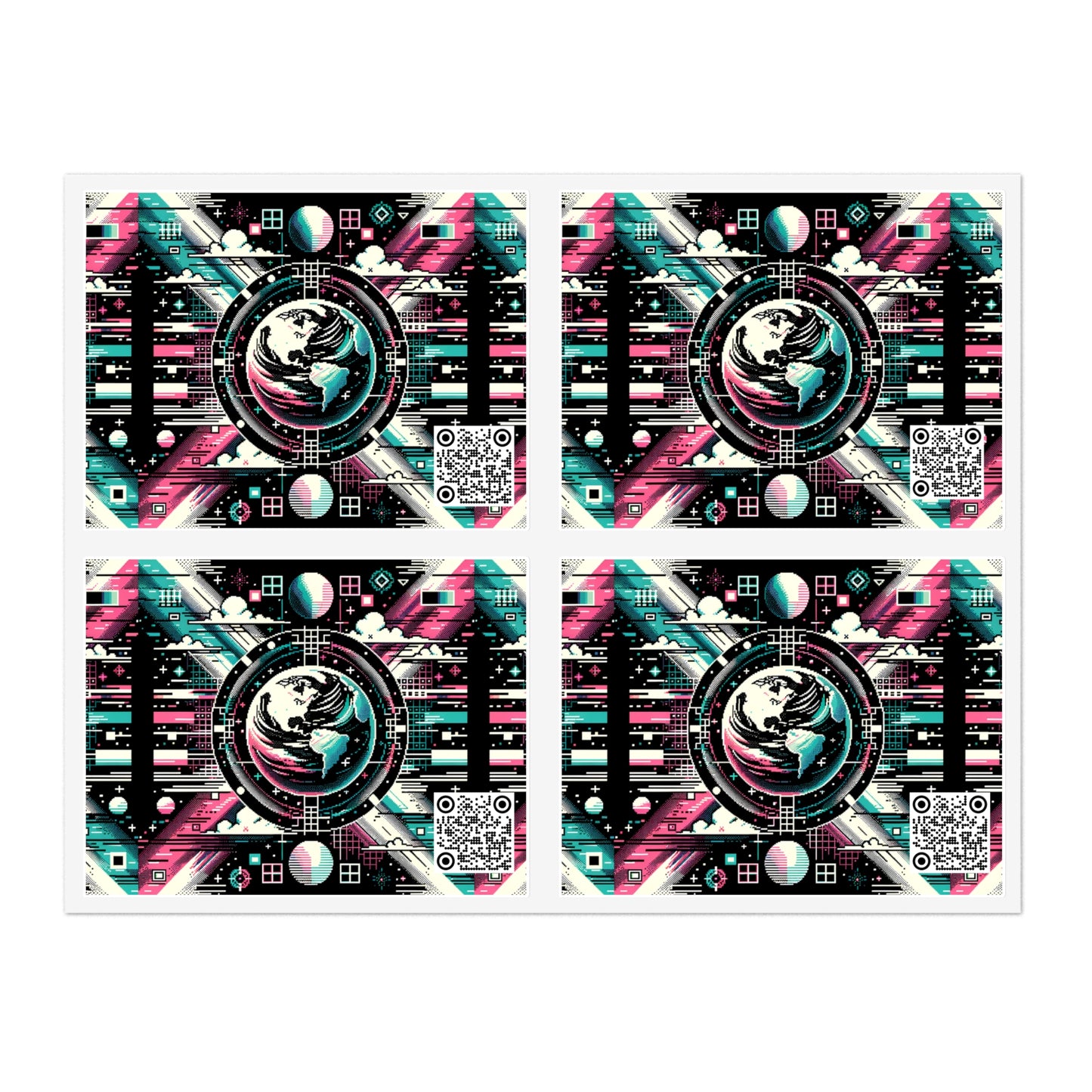 Digital Artistry Digital-native Streetwear Sticker Sheet - 8404 Design-62