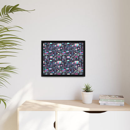 Digital Rebellion Youthful Streetwear with a Rebellious Digital Twist Matte Canvas, Framed (multi-color) - 8404 Design-71 A
