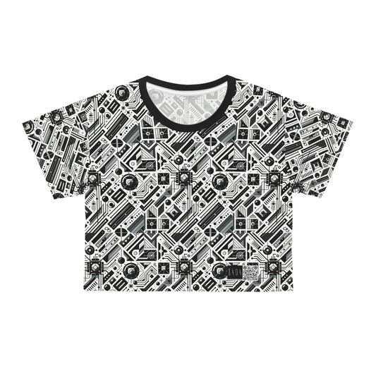Digital Minimalism Minimalist Tech Crop Tee - 8404 Design-62
