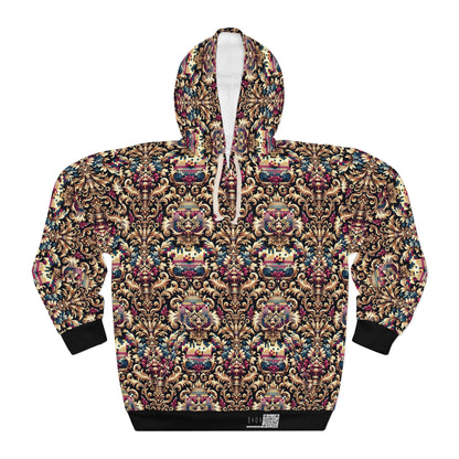 Digital Renaissance Modern Baroque Fusion Pullover Hoodie - 8404 Design-53