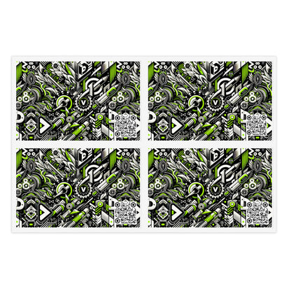 Graffiti Tech Fusion Bold Streetwear Fusion Sticker Sheets - 8404 Design-59