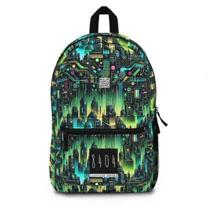 Cyber Punk Graphics Tech-Inspired Cyberpunk Backpack - 8404 Design-54