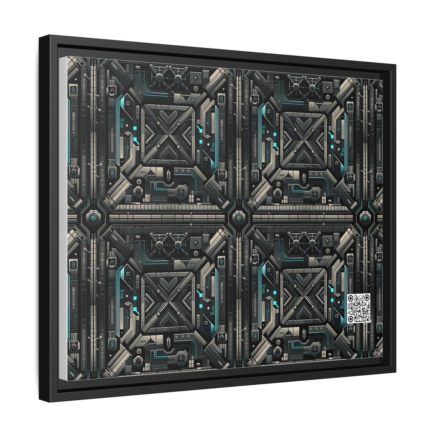 Tech Noir Futuristic Tech Aesthetic with a Dark Twist Matte Canvas, Framed (multi-color) - 8404 Design-59 A