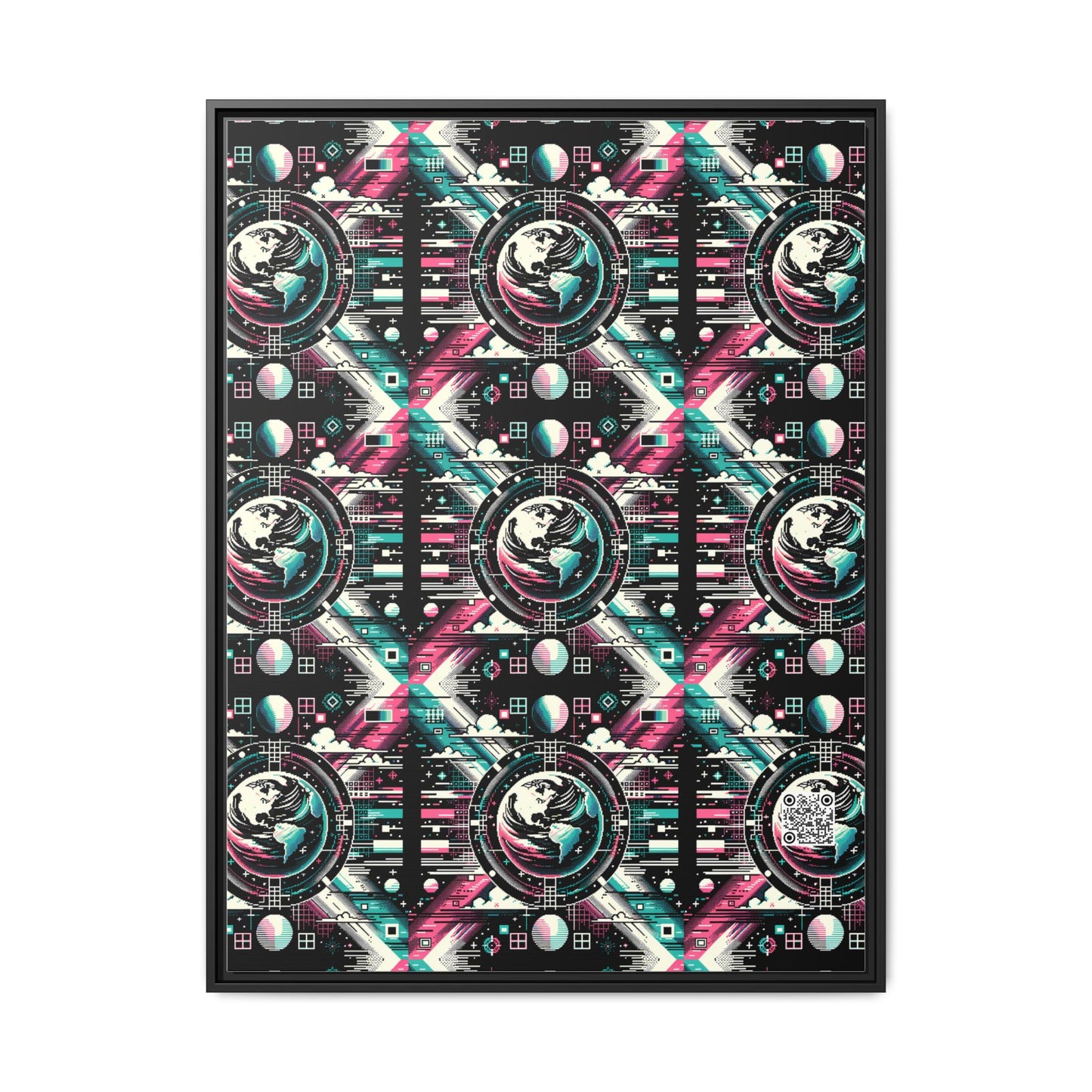 Digital Artistry Digital-native Streetwear Matte Canvas, Framed (multi-color) - 8404 Design-62 A