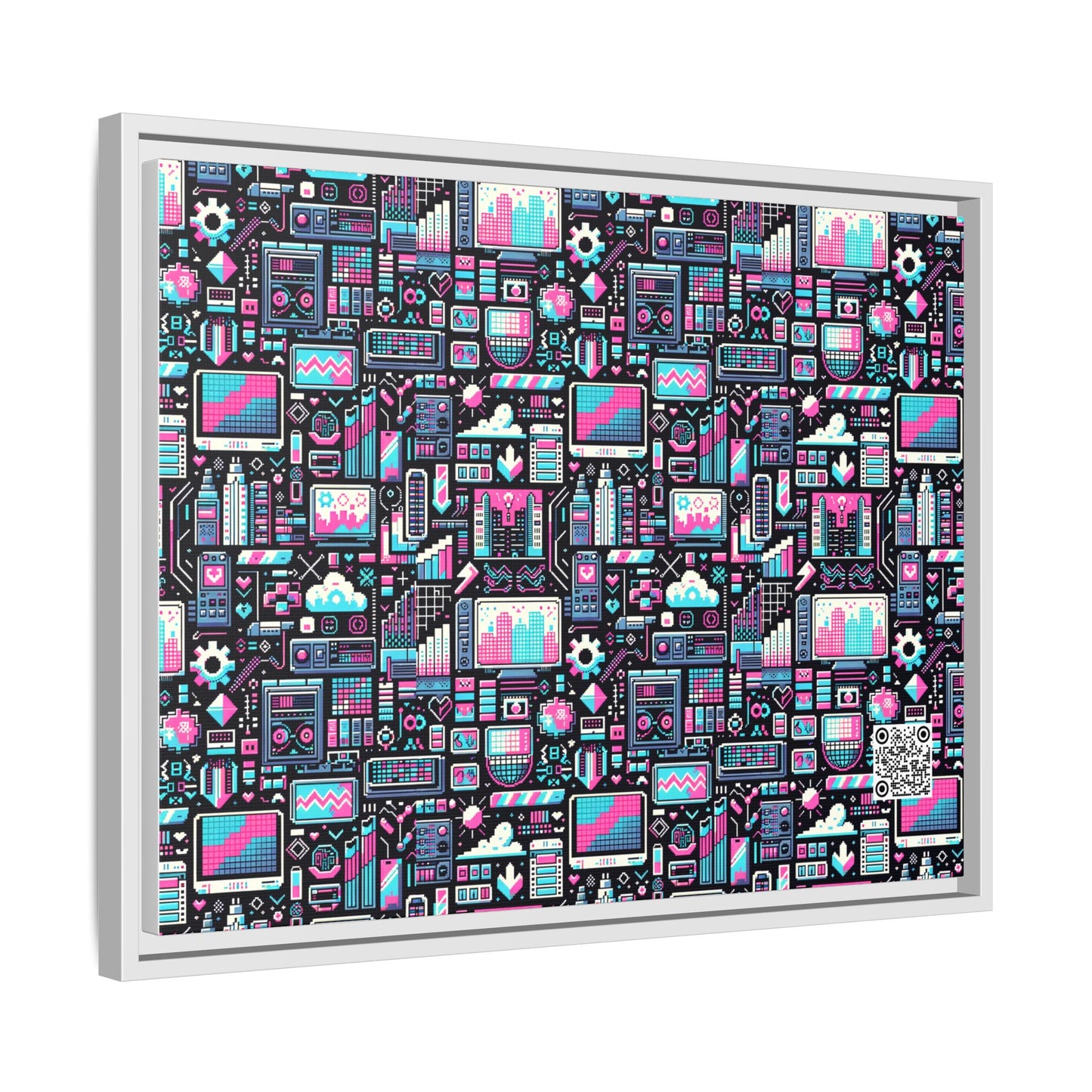 Digital Rebellion Youthful Streetwear with a Rebellious Digital Twist Matte Canvas, Framed (multi-color) - 8404 Design-71 A