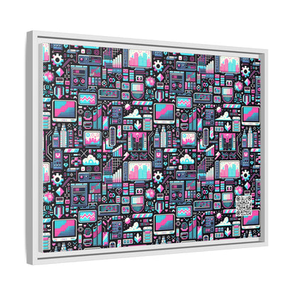 Digital Rebellion Youthful Streetwear with a Rebellious Digital Twist Matte Canvas, Framed (multi-color) - 8404 Design-71 A