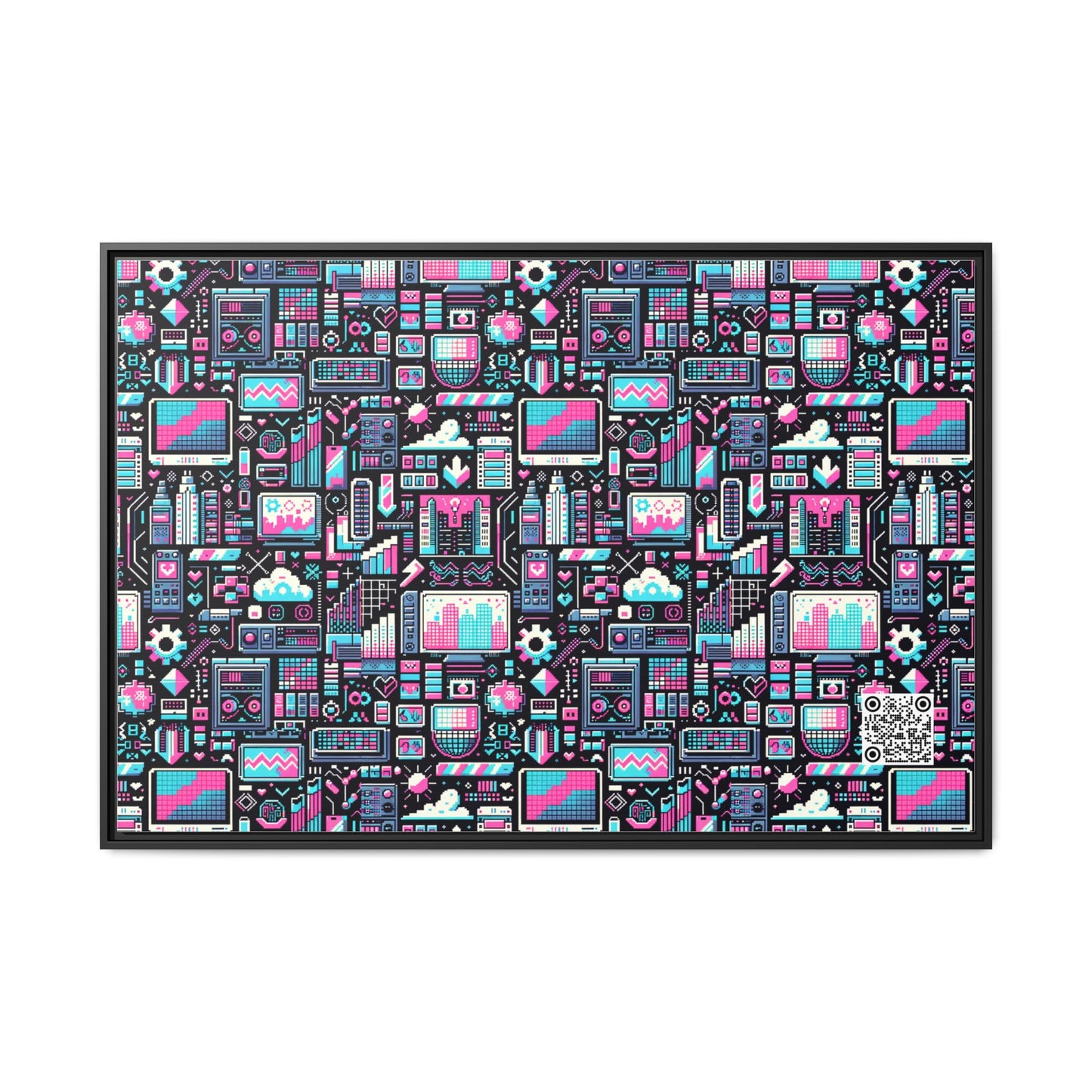 Digital Rebellion Youthful Streetwear with a Rebellious Digital Twist Matte Canvas, Framed (multi-color) - 8404 Design-71 A