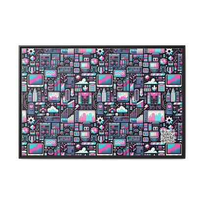 Digital Rebellion Youthful Streetwear with a Rebellious Digital Twist Matte Canvas, Framed (multi-color) - 8404 Design-71 A