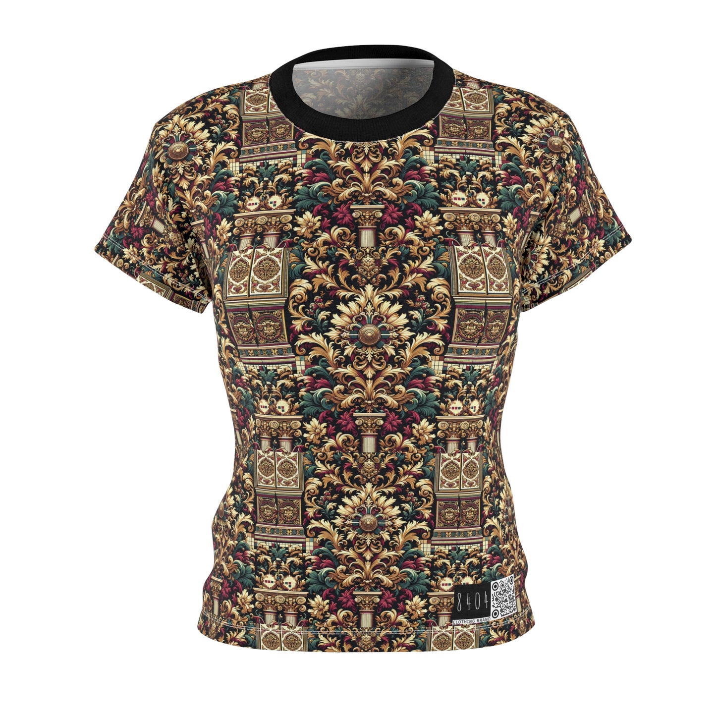 Digital Renaissance Modern Baroque Fusion Women's Cut & Sew Tee - 8404 Design-57