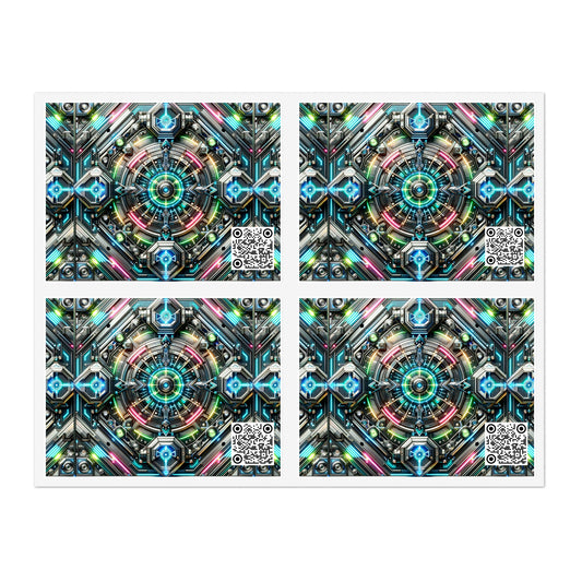 Tech-Infused Futurism Futuristic Tech Sticker Sheets - 8404 Design-53
