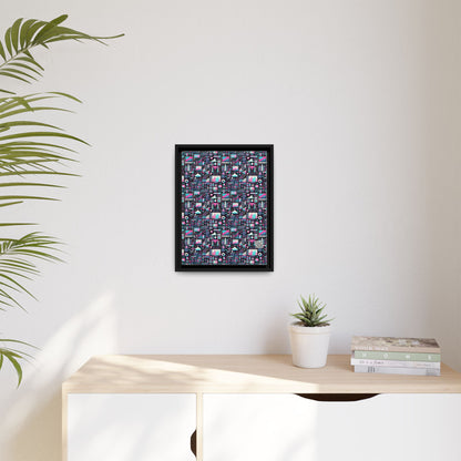 Digital Rebellion Youthful Streetwear with a Rebellious Digital Twist Matte Canvas, Framed (multi-color) - 8404 Design-71 A