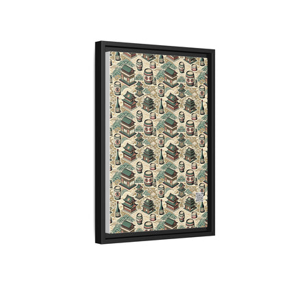 Cultural Artisanal Fusion Contemporary Cultural Elegance Matte Canvas, Framed (multi-Color) - 8404 Design-68 B