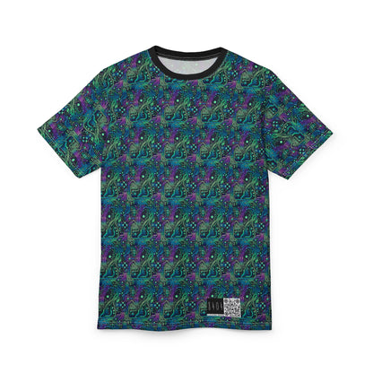 Tech-Infused Neon Tech-Forward Streetwear Unisex Cut & Sew Tee - 8404 Design-66