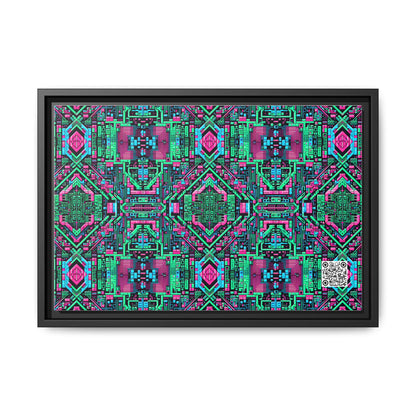 Digital Glitch Vibes Tech-Inspired Streetwear Matte Canvas, Framed (multi-Color) - 8404 Design-71 B