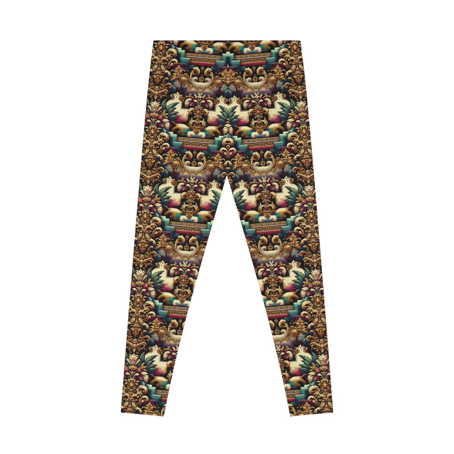 Digital Renaissance Modern Baroque Fusion Stretch Leggings - 8404 Design-60