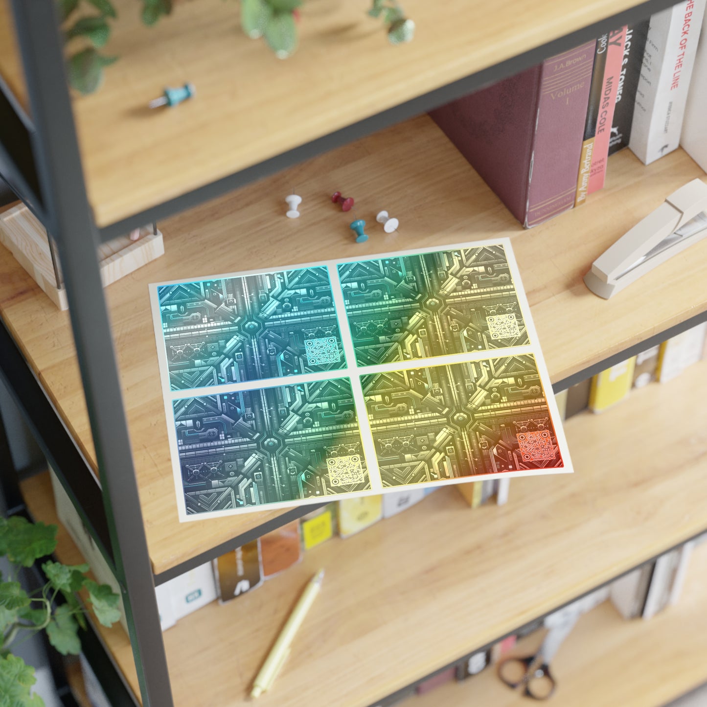 Tech Noir Futuristic Tech Aesthetic with a Dark Twist Sticker Sheet - 8404 Design-59