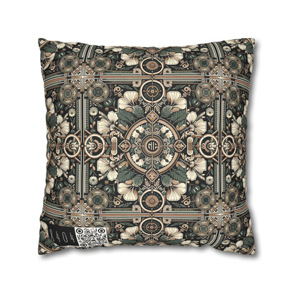 Cyber Garden Party Tech Garden Extravaganza Faux Suede Square Pillowcase - 8404 Design-66