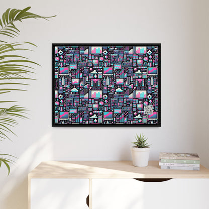 Digital Rebellion Youthful Streetwear with a Rebellious Digital Twist Matte Canvas, Framed (multi-color) - 8404 Design-71 A