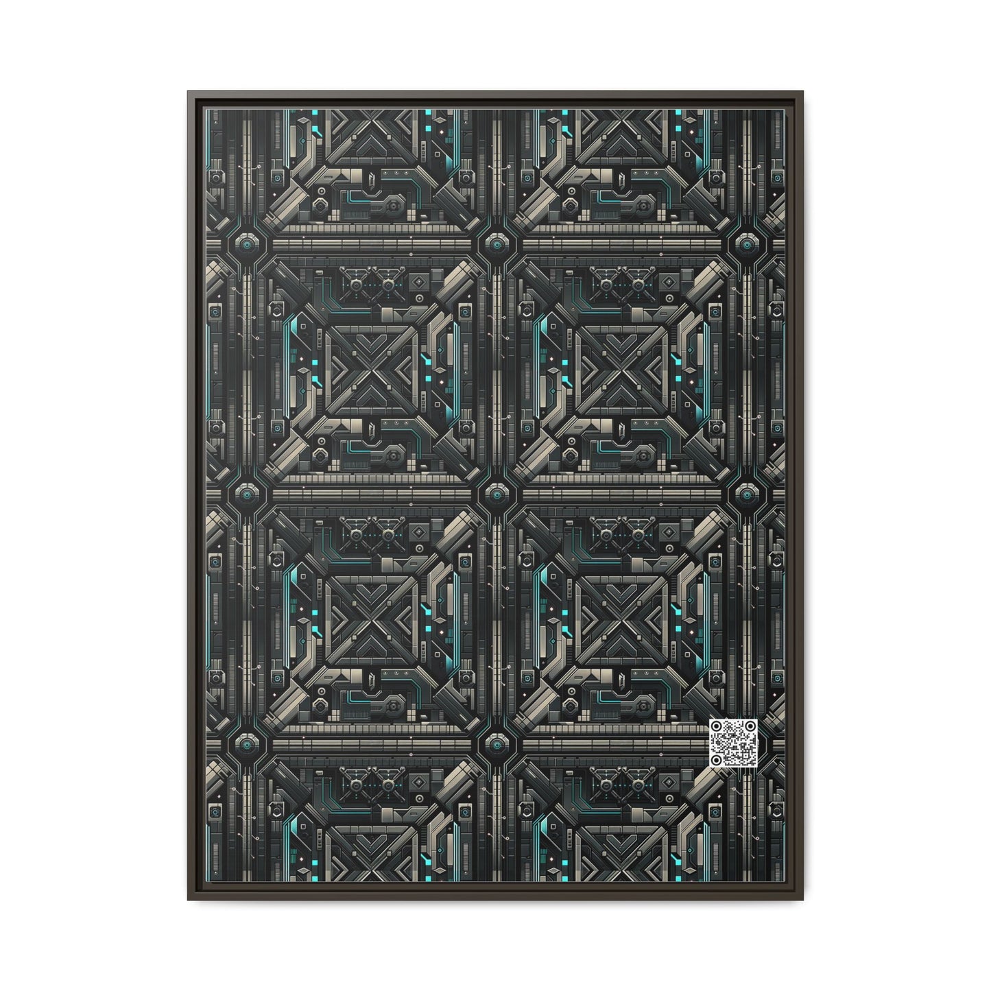 Tech Noir Futuristic Tech Aesthetic with a Dark Twist Matte Canvas, Framed (multi-color) - 8404 Design-59 A