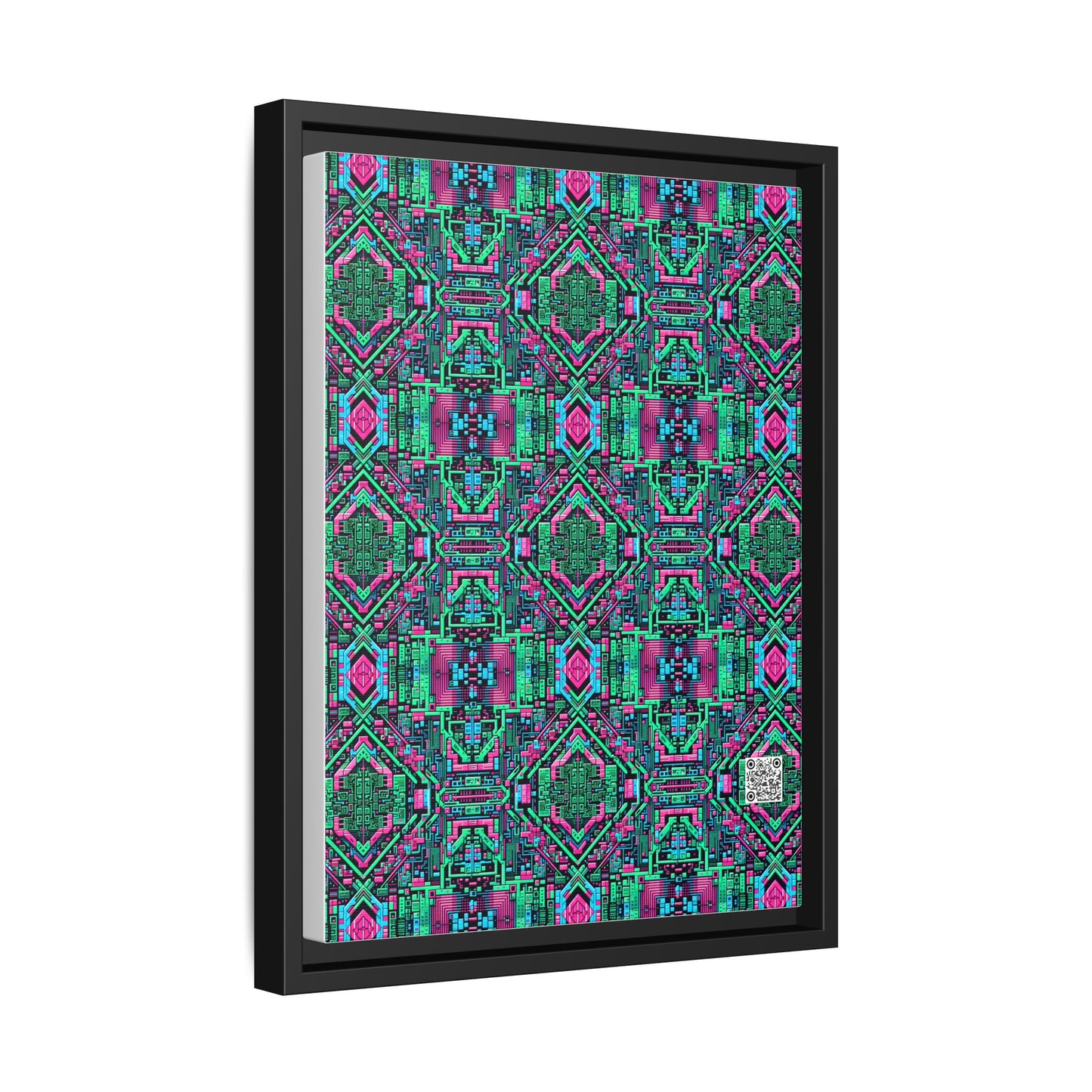 Digital Glitch Vibes Tech-Inspired Streetwear Matte Canvas, Framed (multi-Color) - 8404 Design-71 A