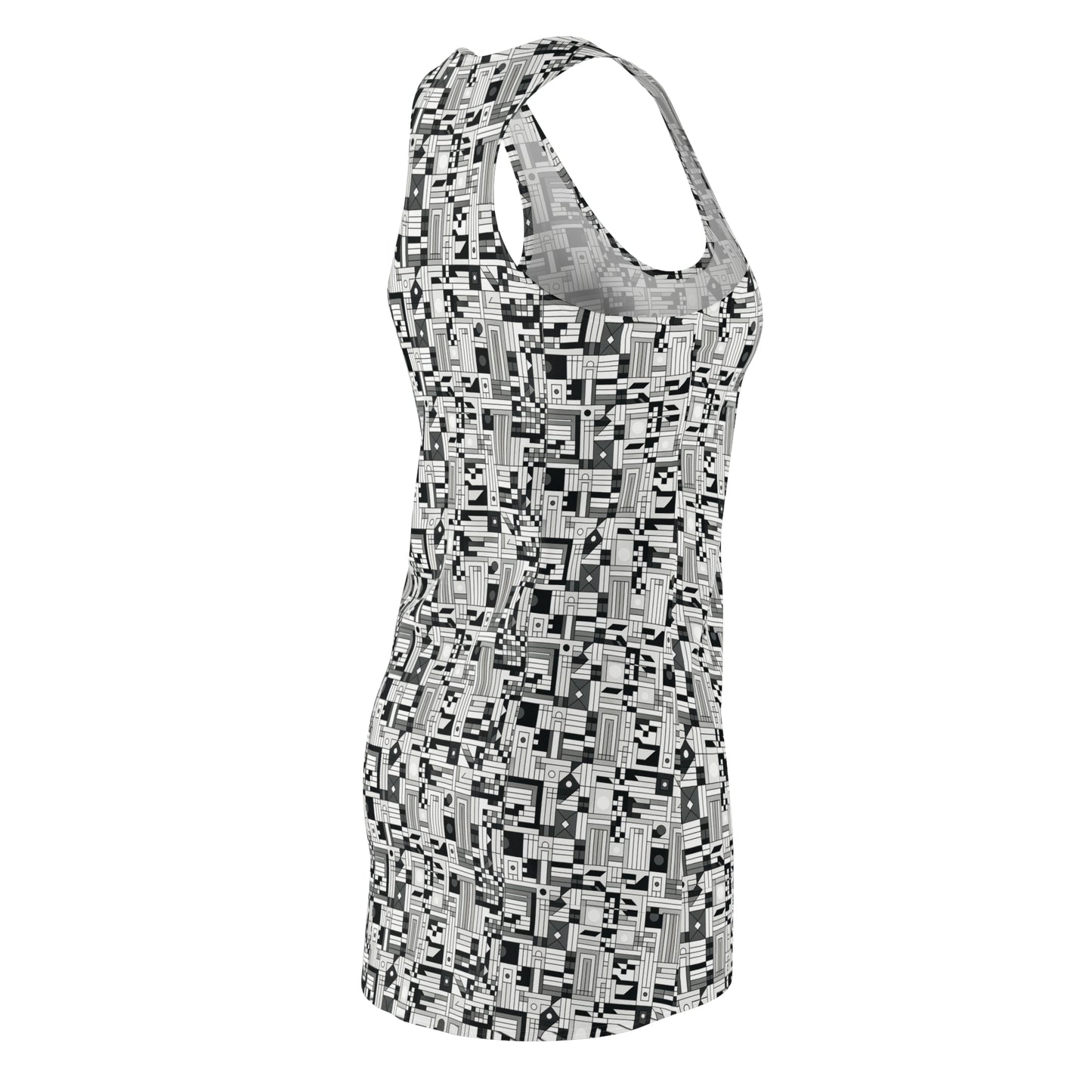 Digital Minimalism Minimalist Tech Women's Cut & Sew Racerback Dress - 8404 Design-43