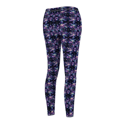 Galactic Hues Tech-Forward Cosmic Fusion Women's Cut & Sew Casual Leggings - 8404 Design-41