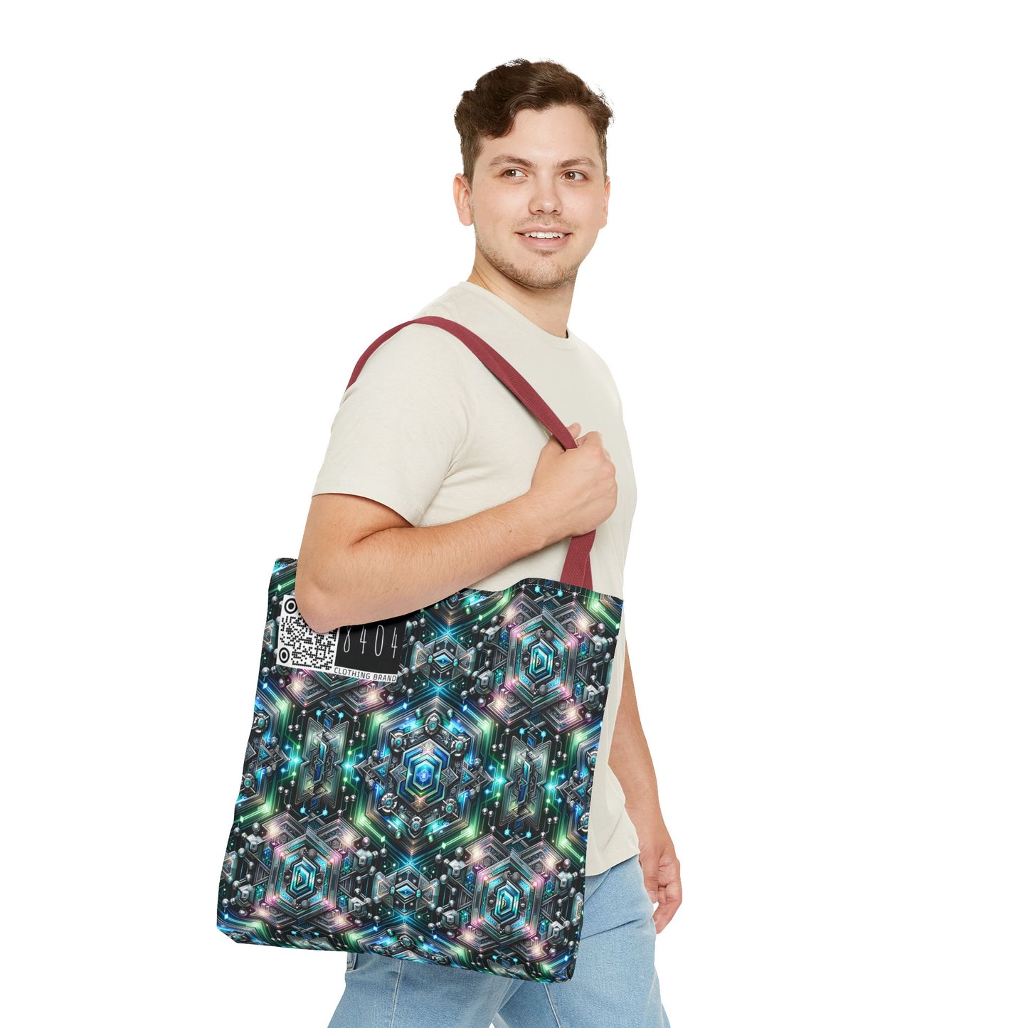 Tech-Infused Futurism Futuristic Tech Tote Bag - 8404 Design-63