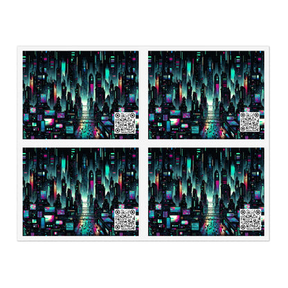 Tech Noir Graphics Cyberpunk Tech Aesthetic Sticker Sheets - 8404 Design-57