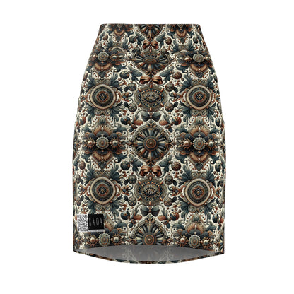 Neo-Dandyism Modern Dandy Streetwear Women's Pencil Skirt - 8404 Design-51