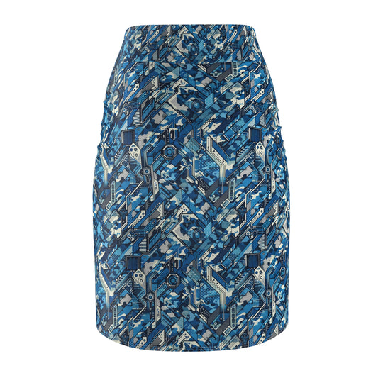 Tech Urban Camo Tech-Forward Streetwear With a Futuristic Military Edge Women's Pencil Skirt - 8404 Design-39