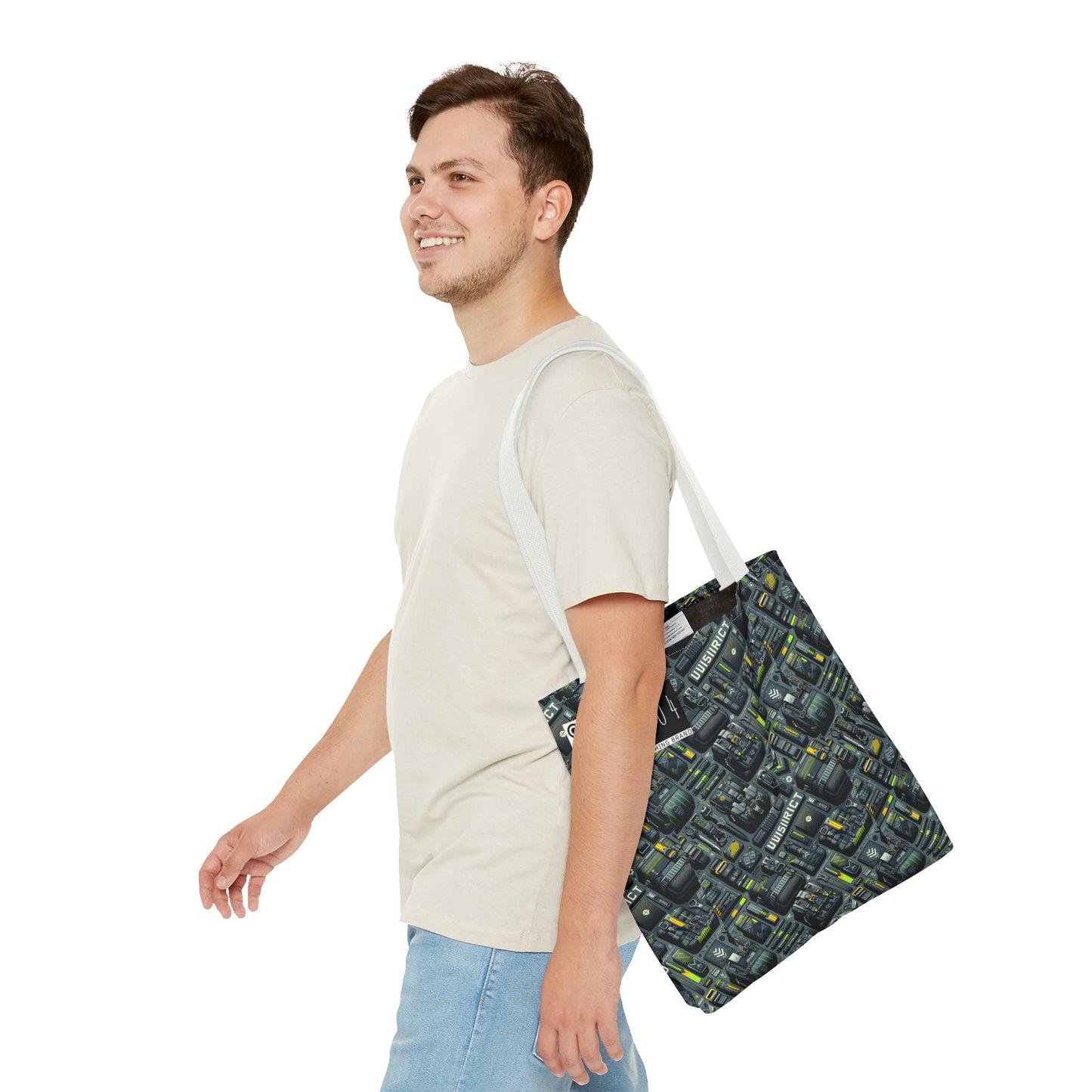 Tech Utility Streetwear Futuristic Tech-Forward Tote Bag - 8404 Design-47
