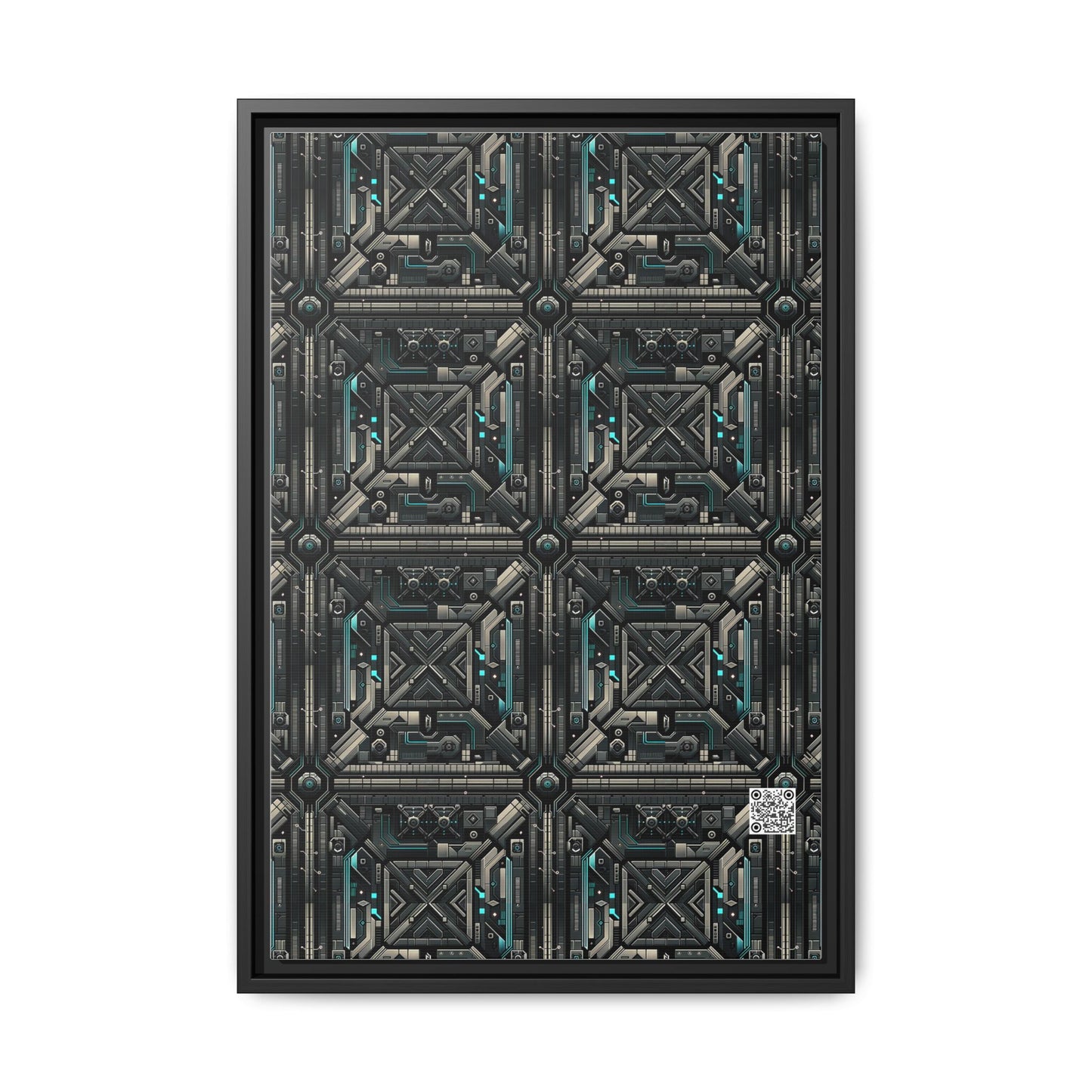 Tech Noir Futuristic Tech Aesthetic with a Dark Twist Matte Canvas, Framed (multi-color) - 8404 Design-59 B